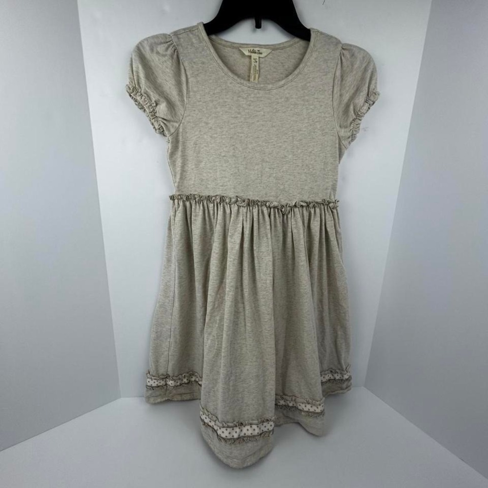 Matilda Jane Oatmeal Babydoll Dress Lace and Ruffles Sz 12 Girls BOHO